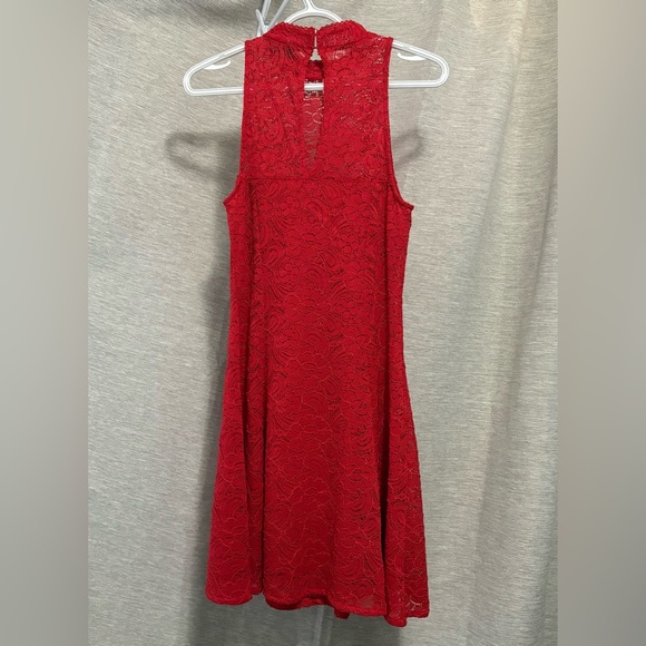 GUESS Red lace fit and flare Dress - Picture 3 of 6